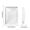 Transparent Rectangle Glass Cabochons GGLA-R025-25x18-2