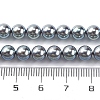 UV Plating Pearlized Glass Pearl Beads Strands GLAA-F128-01A-T23-2