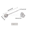 Unicraftale 304 Stainless Steel Ear Studs EJEW-UN0001-11-4