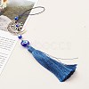 Nylon Tassel Big Pendants Decorations HJEW-JM00493-5