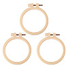 Plastic Imitation Bamboo Cross Stitch Embroidery Hoops TOOL-TADJ0001-03B-1