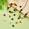 400Pcs 5 Styles Wooden Beads WOOD-DC0001-40-5