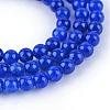 Natural Dyed Yellow Jade Gemstone Bead Strands G-R271-8mm-Y22-2