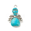 Halloween Dyed Synthetic Turquoise Pendants PALLOY-JF01598-04-1