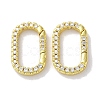 Rack Plated Brass Micro Pave Cubic Zirconia Clasps KK-Z039-06B-G-1