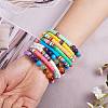 Round Natural & Synthetic Stone Beads Stretch Bracelets Set BJEW-SW00014-6