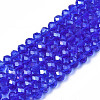 Electroplate Glass Beads Strands EGLA-A034-T8mm-B27-4