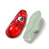 Transparent Glass with Enamel Pendants GLAA-G108-01-2