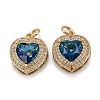 Brass Micro Pave Cubic Zirconia Pendants KK-G404-A-01-3
