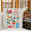 PET Hollow out Drawing Painting Stencils Sets for Kids Teen Boys Girls DIY-WH0172-443-4