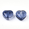 Transparent Spray Painted Glass Beads X-GLAA-N035-02-E02-2