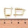 Brass Micro Pave Cubic Zirconia Hoop Earring Finding KK-N261-40G-3
