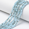 Electroplate Glass Beads Strands EGLA-A034-J4mm-E01-1