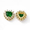 Rack Plating Brass Micro Pave Cubic Zirconia Beads KK-C007-12G-09-2
