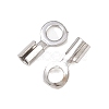 304 Stainless Steel Fold Over Crimp Cord Ends STAS-P434-05A-P-2