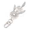 Alloy Woven Web/Net with Feather Pendant Decorations HJEW-TA00191-4