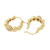 Brass Micro Pave Clear Cubic Zirconia Hoop Earrings EJEW-G399-02G-2