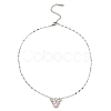 Deer Platinum Brass Micro Pave Cubic Zirconia Pendant Necklaces NJEW-E105-16P-2