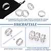 18Pcs 3 Size 201 Stainless Steel Grooved Finger Ring Settings STAS-UN0042-68-5