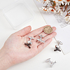 2 Pairs 2 Styles Brass Cufflinks DIY-PH0035-89-3