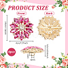 4Pcs Alloy & Glass & Rhinestone Shank Buttons BUTT-FG0001-63C-2