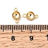 Flat Round Brass Rhinestone Connecter Settings KK-P340-06B-G-3