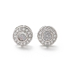 Brass Micro Pave Clear Cubic Zirconia Stud Earrings X-EJEW-Q015-10P-3