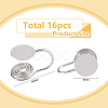 16Pcs Brass Spiral Pad Ear Cuff Findings EJEW-HS0001-24P-2