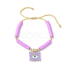 MIYUKI Glass Seed Rectangle Charm Bracelet BJEW-MZ00037-04-1