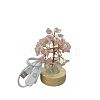 Natural Gemstone Chips Tree Night Light Lamp Decorations PW-WG63079-01-2