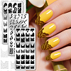 Stainless Steel DIY Nail Art Templates MRMJ-WH0092-224-3