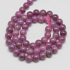 Natural Gemstone Ruby Round Beads Strands G-O017-6mm-06-3