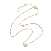 Round Acrylic Imitated Pearl Pendant Necklaces NJEW-JN04777-4