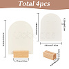 4 Bags Arch Shaped Acrylic Couple Earring Display Stands EDIS-SC0001-15A-2