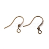 Antique Bronze Brass Earring Hooks Ear Wire Hooks X-KK-Q365-AB-NF-1