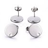 Non-Tarnish 304 Stainless Steel Stud Earring Findings STAS-K184-01-03P-1