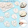 24Pcs 2 Styles Unfinished Wood Strawbeery Ornaments WOOD-SC0002-26-3