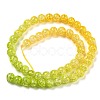Spray Painted Crackle Glass Beads Strands DGLA-C002-8mm-11-1
