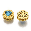 4-Hole Synthetic Turquoise Beads KK-S310-38A-2