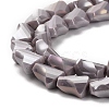 Electroplated Glass Beads Strands GLAA-G092-A-04-2
