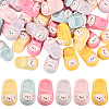 48Pcs 6 Colors Opaque Resin Cabochons FIND-SC0020-82-1