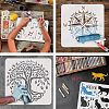 Plastic Reusable Drawing Painting Stencils Templates DIY-WH0172-863-4