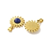 Natural Lapis Lazuli Faceted Sun Pendants STAS-P361-03G-01-2
