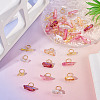 45Pcs 9 Styles Electroplated Natural Quartz Crystal Pendants PALLOY-TAC0226-5