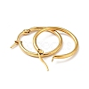 PVD Vacuum Plating 201 Stainless Steel Hoop Earrings with 304 Stainless Steel Pins for Women EJEW-D279-12G-02-2