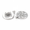 Tibetan Style Alloy Pendant Rhinestone Settings TIBEP-N010-001AS-RS-2