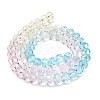 Transparent Painted Glass Beads Strands DGLA-A034-T8mm-A21-5