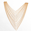 Elegant Iron Multi-Layered Waterfall Tassel Necklaces for Women FV0512-2