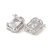 Brass Micro Pave Clear Cubic Zirconia Pendants LS-KK-L212-02P-2
