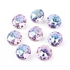 Pointed Back & Back Plated Glass Rhinestone Cabochons RGLA-J012-8mm-001VL-1